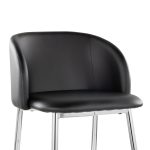 Fran 26 Silver Black Contemporary Counter Stool (Set of 2) 18 Fran 26 Silver Black Contemporary Counter Stool (Set of 2)