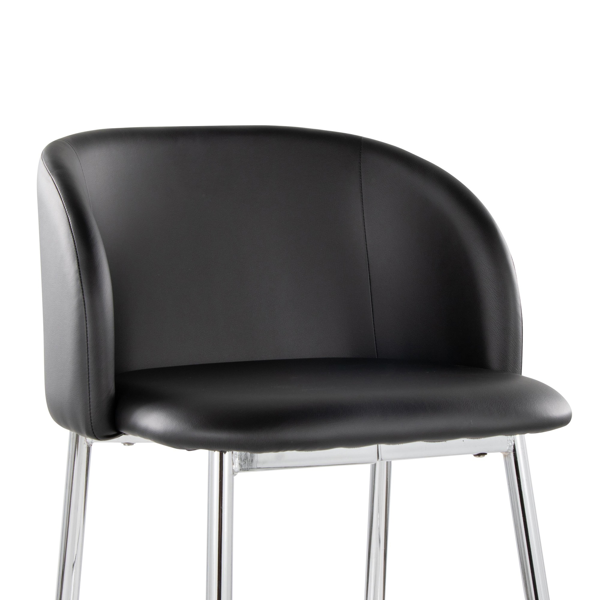 Fran 26 Silver Black Contemporary Counter Stool (Set of 2) 8 Fran 26 Silver Black Contemporary Counter Stool (Set of 2) - Image 8