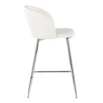 Fran 26 Silver and White Contemporary Counter Stools (Set of 2) 14 Fran 26 Silver and White Contemporary Counter Stools (Set of 2)
