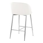 Fran 26 Silver and White Contemporary Counter Stools (Set of 2) 15 Fran 26 Silver and White Contemporary Counter Stools (Set of 2)