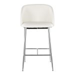 Fran 26 Silver and White Contemporary Counter Stools (Set of 2) 17 Fran 26 Silver and White Contemporary Counter Stools (Set of 2)