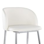 Fran 26 Silver and White Contemporary Counter Stools (Set of 2) 18 Fran 26 Silver and White Contemporary Counter Stools (Set of 2)