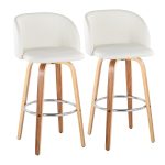 Fran 29 Zebra Wood Mid-Century Barstool (Set of 2) 12 Fran 29 Zebra Wood Mid-Century Barstool (Set of 2)