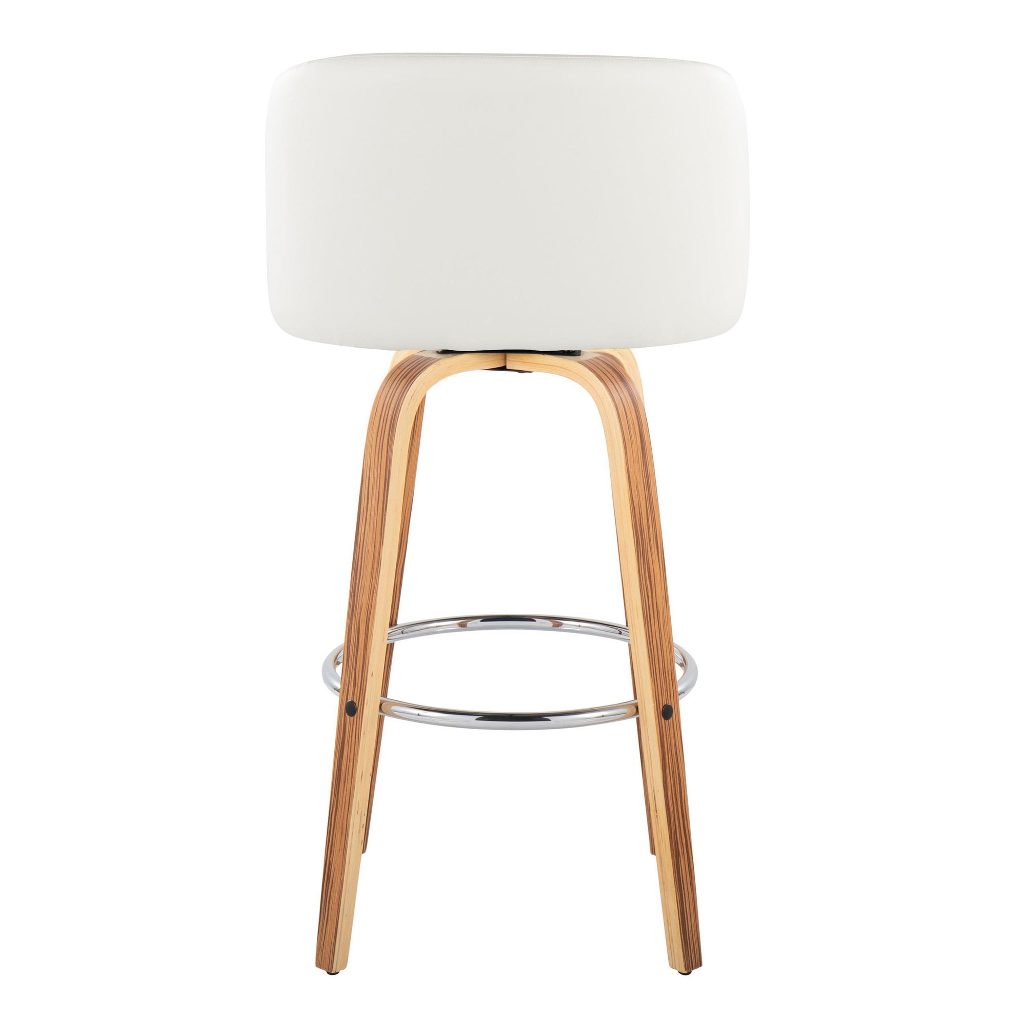 Fran 29 Zebra Wood Mid-Century Barstool (Set of 2) 7 Fran 29 Zebra Wood Mid-Century Barstool (Set of 2) - Image 7