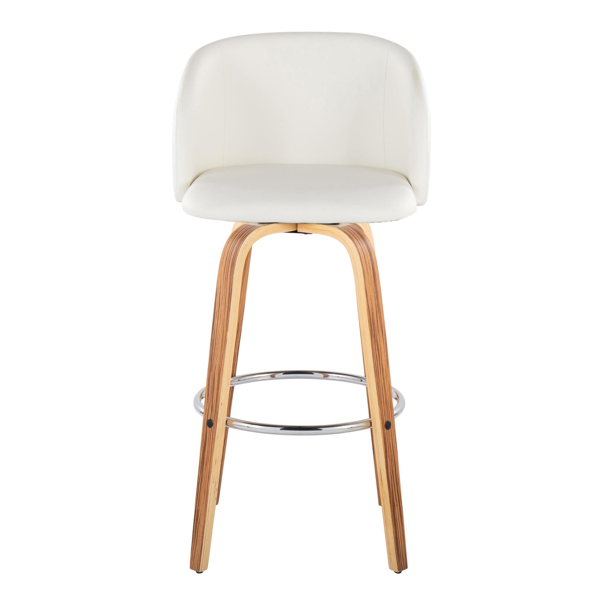 Fran 29 Zebra Wood Mid-Century Barstool (Set of 2) 8 Fran 29 Zebra Wood Mid-Century Barstool (Set of 2) - Image 8