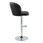 Fran Black Faux Leather Chrome Contemporary Adjustable Barstool (Set of 2) 15 Fran Black Faux Leather Chrome Contemporary Adjustable Barstool (Set of 2)
