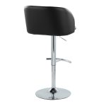 Fran Black Faux Leather Chrome Contemporary Adjustable Barstool (Set of 2) 16 Fran Black Faux Leather Chrome Contemporary Adjustable Barstool (Set of 2)