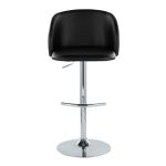 Fran Black Faux Leather Chrome Contemporary Adjustable Barstool (Set of 2) 18 Fran Black Faux Leather Chrome Contemporary Adjustable Barstool (Set of 2)