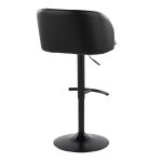 Fran Black Faux Leather Contemporary Adjustable Barstool (Set of 2) 16 Fran Black Faux Leather Contemporary Adjustable Barstool (Set of 2)