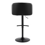 Fran Black Faux Leather Contemporary Adjustable Barstool (Set of 2) 17 Fran Black Faux Leather Contemporary Adjustable Barstool (Set of 2)