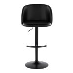 Fran Black Faux Leather Contemporary Adjustable Barstool (Set of 2) 18 Fran Black Faux Leather Contemporary Adjustable Barstool (Set of 2)