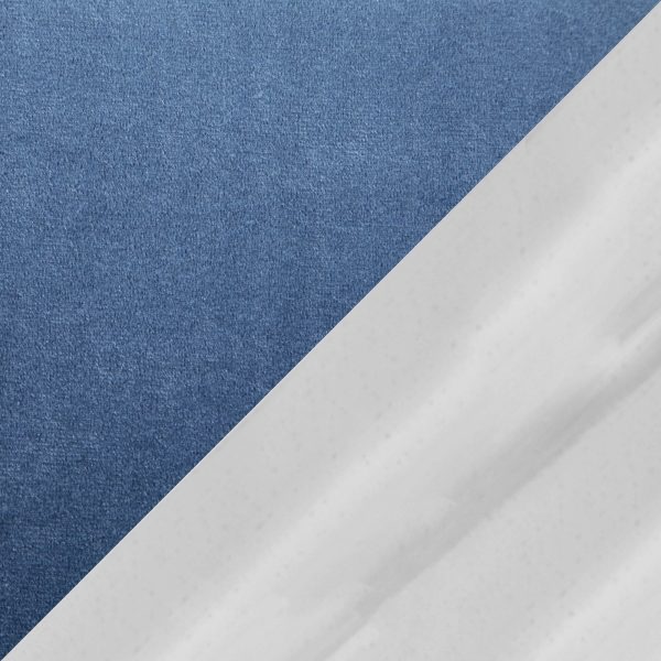 Fran Chrome Blue Velvet Contemporary Chairs Set of 2 10