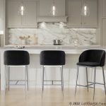 Fran Chrome and Black Velvet Contemporary Counter Stool (Set of 2) 15 Fran Chrome and Black Velvet Contemporary Counter Stool (Set of 2)