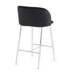 Fran Chrome and Black Velvet Contemporary Counter Stool (Set of 2) 21 Fran Chrome and Black Velvet Contemporary Counter Stool (Set of 2)