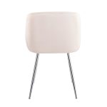 Fran Chrome and Cream Velvet Contemporary Accent Chairs (Set of 2) 20 Fran Chrome and Cream Velvet Contemporary Accent Chairs (Set of 2)