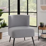 Fran Contemporary Black Metal Light Grey Sherpa Slipper Chair 12 Fran Contemporary Black Metal Light Grey Sherpa Slipper Chair