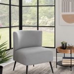 Fran Contemporary Black Metal Light Grey Sherpa Slipper Chair 11 Fran Contemporary Black Metal Light Grey Sherpa Slipper Chair
