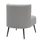 Fran Contemporary Black Metal Light Grey Sherpa Slipper Chair 15 Fran Contemporary Black Metal Light Grey Sherpa Slipper Chair