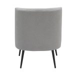 Fran Contemporary Black Metal Light Grey Sherpa Slipper Chair 16 Fran Contemporary Black Metal Light Grey Sherpa Slipper Chair