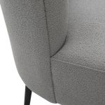Fran Contemporary Black Metal Light Grey Sherpa Slipper Chair 19 Fran Contemporary Black Metal Light Grey Sherpa Slipper Chair
