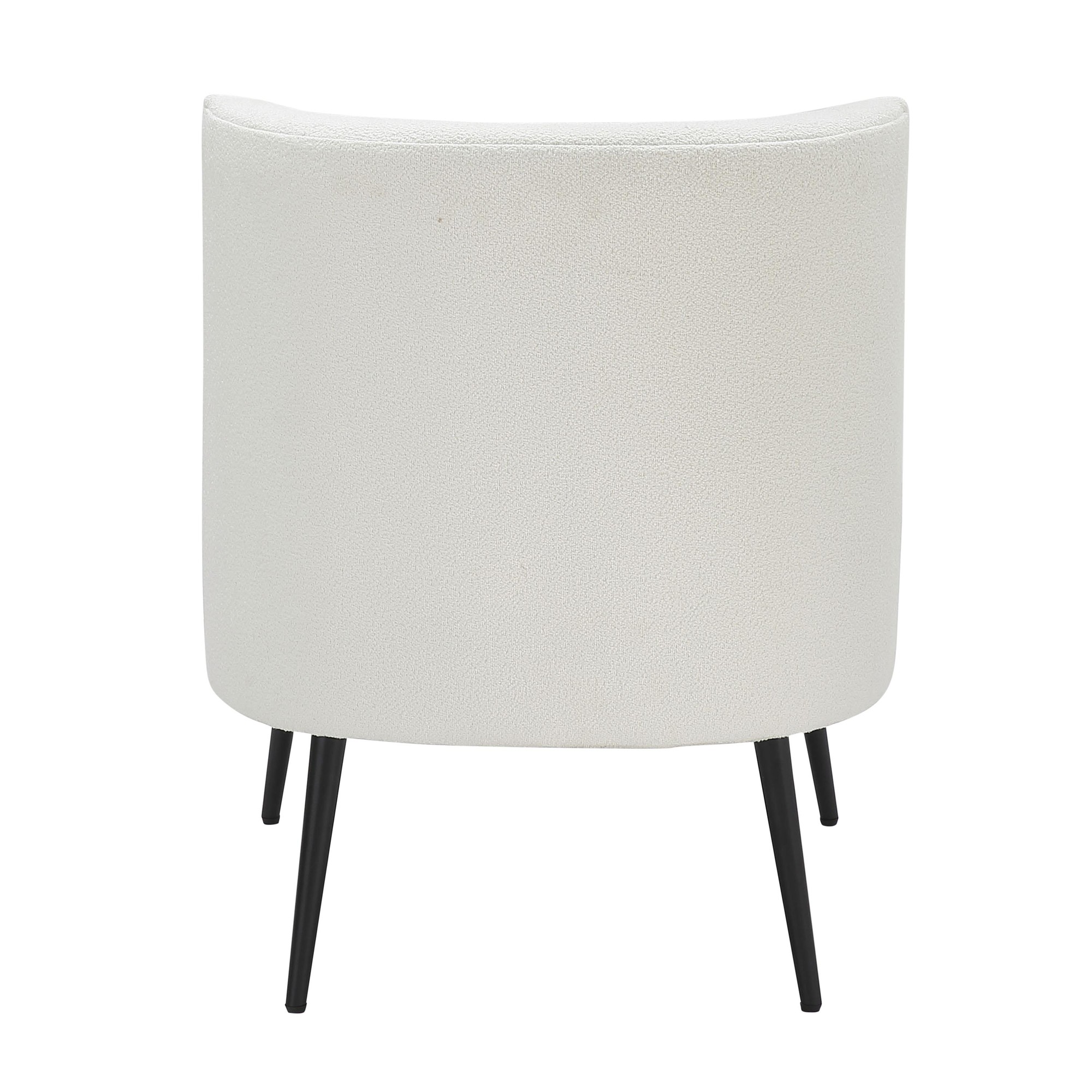 Fran Contemporary Black Metal White Sherpa Slipper Accent Chair 6 Fran Contemporary Black Metal White Sherpa Slipper Accent Chair - Image 6