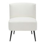 Fran Contemporary Black Metal White Sherpa Slipper Accent Chair 18 Fran Contemporary Black Metal White Sherpa Slipper Accent Chair