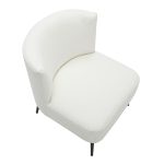 Fran Contemporary Black Metal White Sherpa Slipper Accent Chair 19 Fran Contemporary Black Metal White Sherpa Slipper Accent Chair