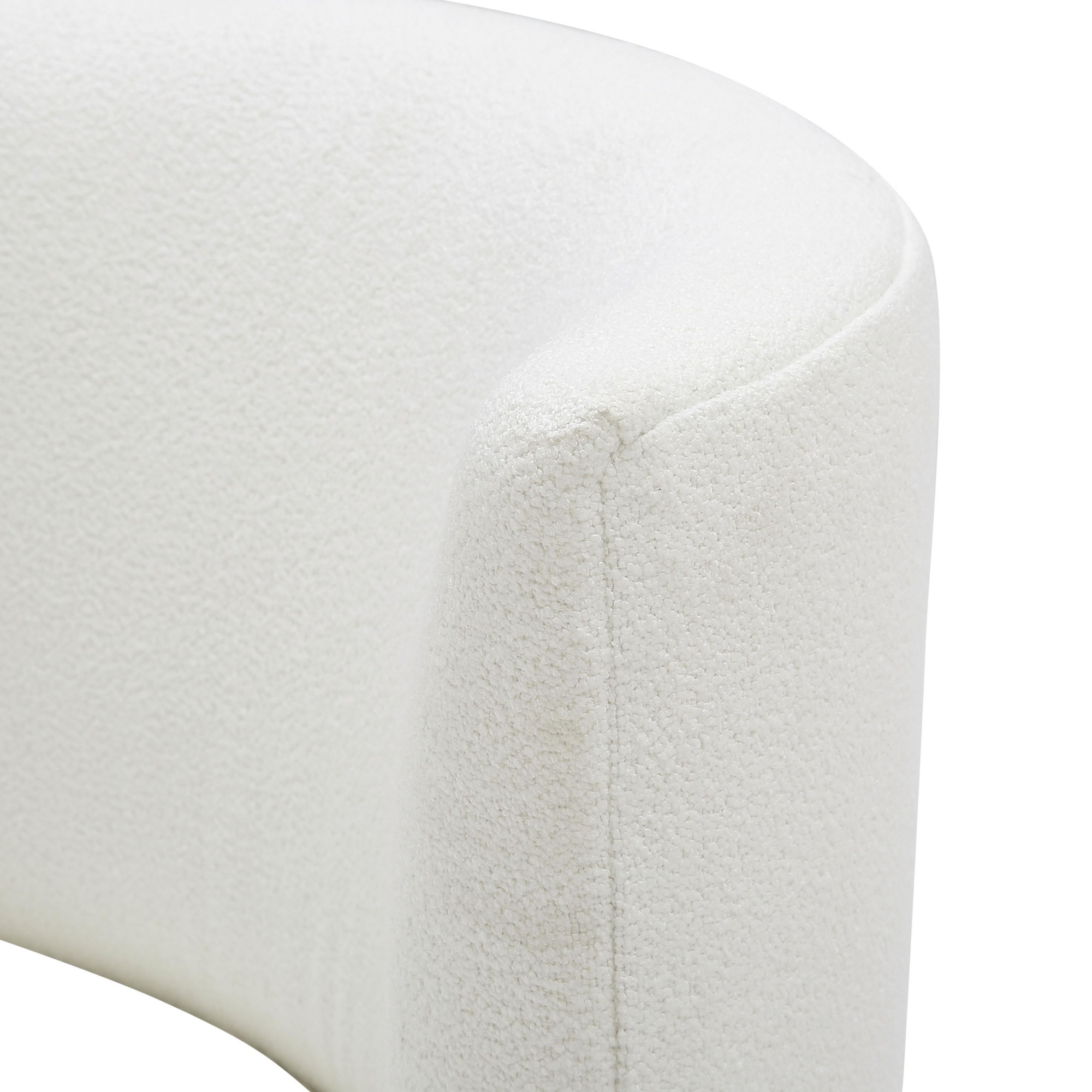 Fran Contemporary Black Metal White Sherpa Slipper Accent Chair 9 Fran Contemporary Black Metal White Sherpa Slipper Accent Chair - Image 9