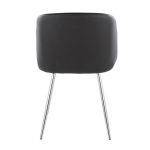Fran Contemporary Chrome and Black Faux Leather Chairs (Set of 2) 17 Fran Contemporary Chrome and Black Faux Leather Chairs (Set of 2)