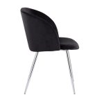Fran Contemporary Chrome and Black Velvet Dining Chairs (Set of 2) 18 Fran Contemporary Chrome and Black Velvet Dining Chairs (Set of 2)