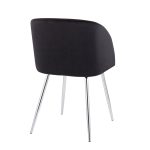 Fran Contemporary Chrome and Black Velvet Dining Chairs (Set of 2) 19 Fran Contemporary Chrome and Black Velvet Dining Chairs (Set of 2)