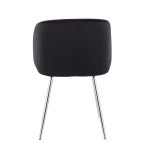 Fran Contemporary Chrome and Black Velvet Dining Chairs (Set of 2) 20 Fran Contemporary Chrome and Black Velvet Dining Chairs (Set of 2)