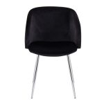 Fran Contemporary Chrome and Black Velvet Dining Chairs (Set of 2) 21 Fran Contemporary Chrome and Black Velvet Dining Chairs (Set of 2)