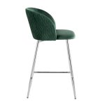 Fran Contemporary Glam Green Velvet Counter Stools Chrome (Set of 2) (Set of 2) 13 Fran Contemporary Glam Green Velvet Counter Stools Chrome (Set of 2) (Set of 2)