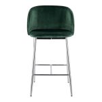 Fran Contemporary Glam Green Velvet Counter Stools Chrome (Set of 2) (Set of 2) 16 Fran Contemporary Glam Green Velvet Counter Stools Chrome (Set of 2) (Set of 2)