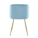Fran Contemporary Light Blue Velvet Dining Chairs (Set of 2) 30 Fran Contemporary Light Blue Velvet Dining Chairs (Set of 2)