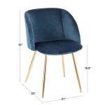 Fran Contemporary Light Blue Velvet Dining Chairs (Set of 2) 33 Fran Contemporary Light Blue Velvet Dining Chairs (Set of 2)