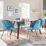 Fran Contemporary Light Blue Velvet Dining Chairs (Set of 2) 24 Fran Contemporary Light Blue Velvet Dining Chairs (Set of 2)