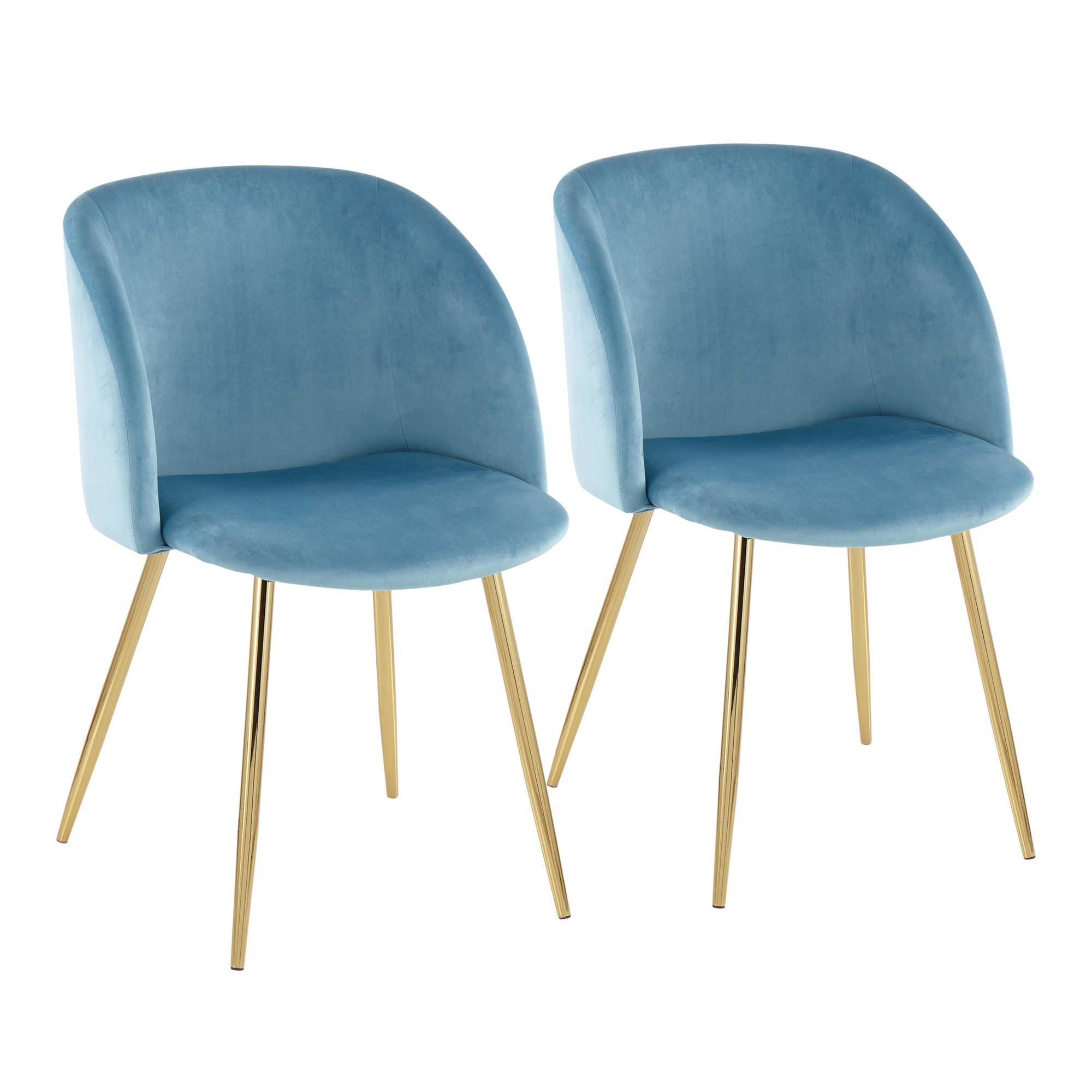 Fran Contemporary Light Blue Velvet Dining Chairs (Set of 2) 9 Fran Contemporary Light Blue Velvet Dining Chairs (Set of 2) - Image 9