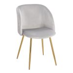 Fran Contemporary Pleated Velvet Chairs Gold and Silver (Set of 2) (Set of 2)