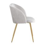 Fran Contemporary Pleated Velvet Chairs Gold and Silver (Set of 2) (Set of 2)