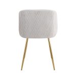 Fran Contemporary Pleated Velvet Chairs Gold and Silver (Set of 2) (Set of 2)