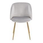 Fran Contemporary Pleated Velvet Chairs Gold and Silver (Set of 2) (Set of 2)