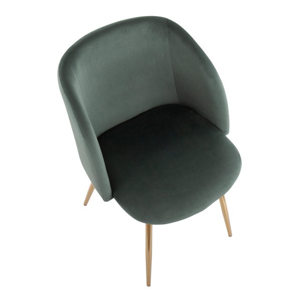 Fran Contemporary Sage Green Velvet Dining Chairs Set of 2 10