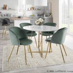 Fran Contemporary Sage Green Velvet Dining Chairs (Set of 2)