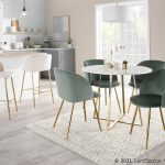Fran Contemporary Sage Green Velvet Dining Chairs (Set of 2)