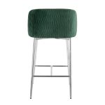 Fran Contemporary Velvet Counter Stool Chrome Green (Set of 2) (Set of 2) 15 Fran Contemporary Velvet Counter Stool Chrome Green (Set of 2) (Set of 2)