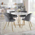 Fran Contemporary Velvet Dining Chairs in Gold and Silver (Set of 2) (Set of 2)