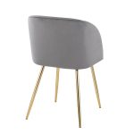 Fran Contemporary Velvet Dining Chairs in Gold and Silver (Set of 2) (Set of 2)