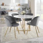 Fran Contemporary Velvet Dining Chairs in Gold and Silver (Set of 2) (Set of 2)